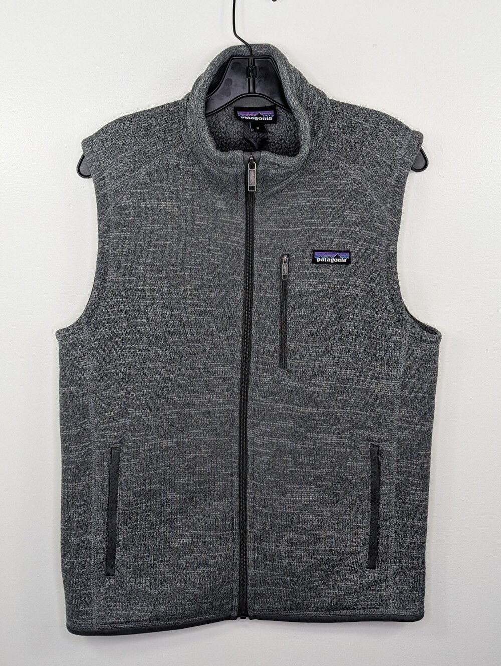 Patagonia Better Sweater Vest Mens Medium Dark Gray Full Zip Fleece STY25881FA17